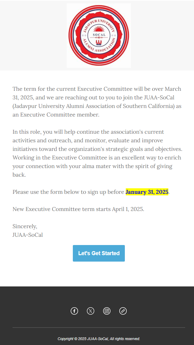 Join the JUAA-SoCal Executive Committee -- 2025